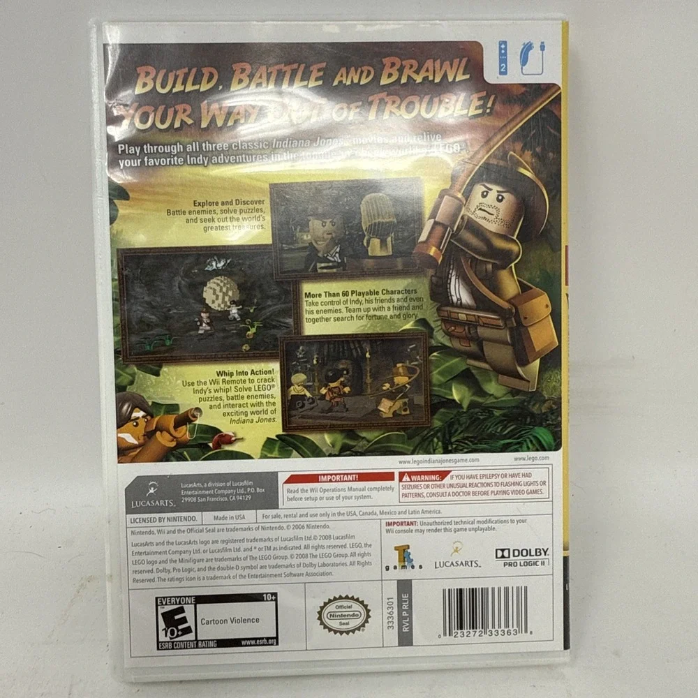 LEGO Indiana Jones : The Original Adventures - Nintendo Wii - Complete w/ Manual